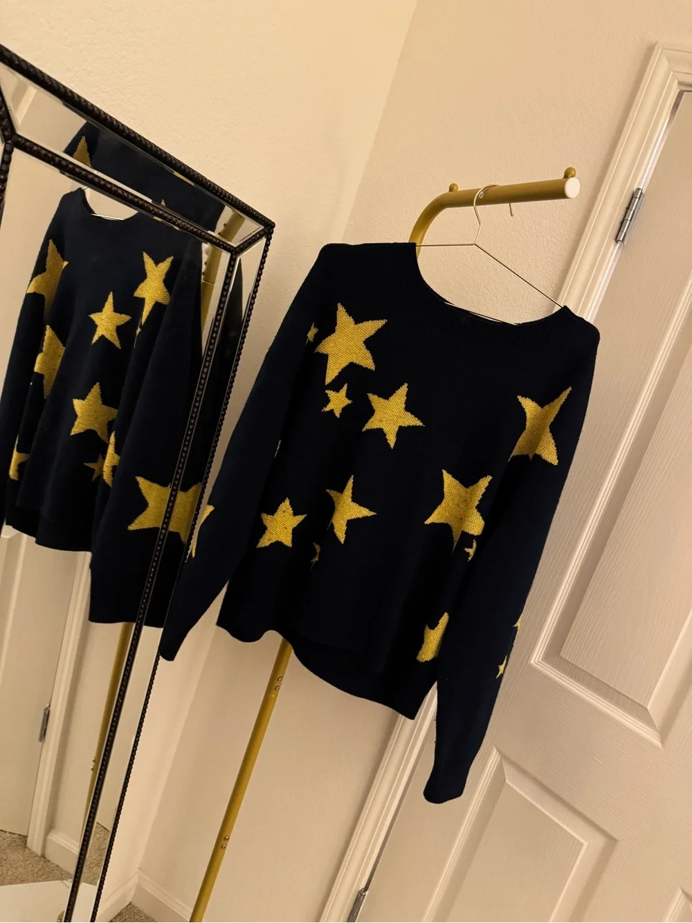 Kate Spade New York Navy Gold Star Sweater XXL